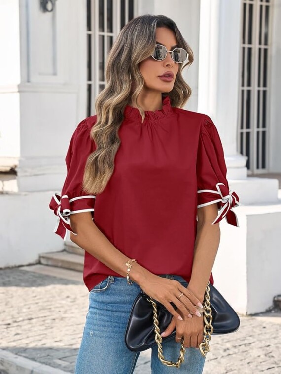 Blusa manga abombada