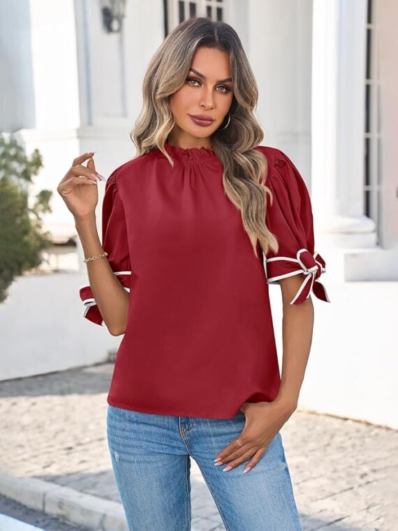 Blusa manga abombada
