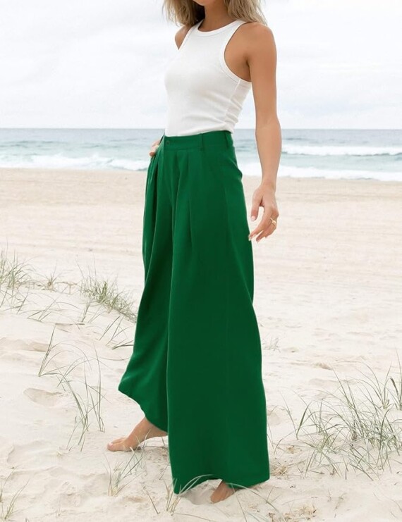Pantalón ancho verde