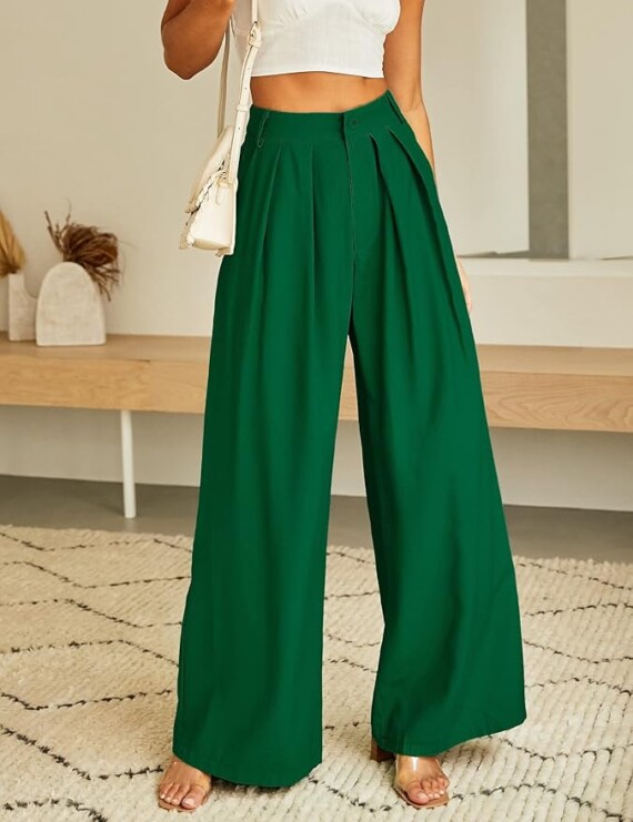 Pantalón ancho verde