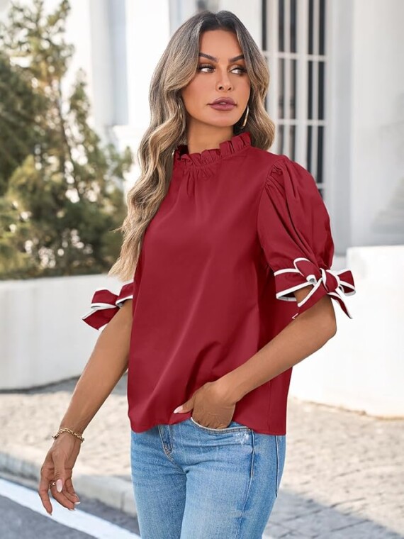 Blusa manga abombada